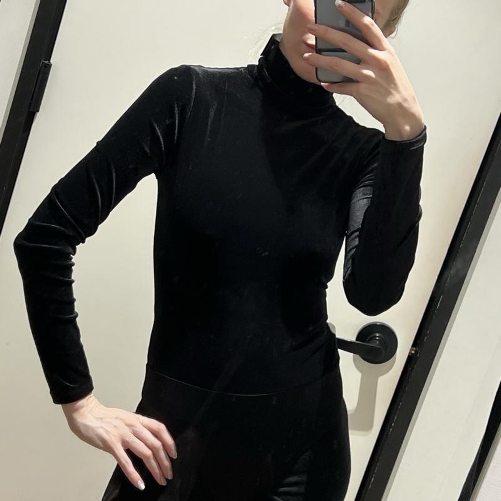 NWT Express Velvet Bodycon Mockneck Bodysuit